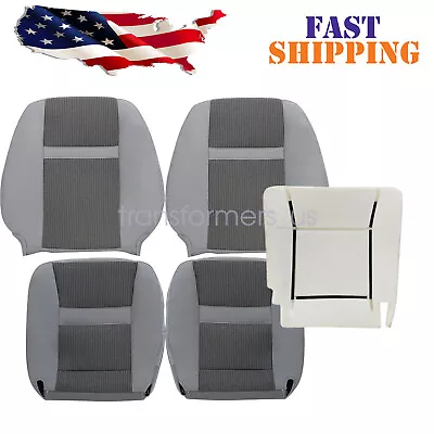 Front Cloth Seat Cover Gray / Driver Foam For 2006-2010 Dodge Ram 1500 2500 3500 • $76.35