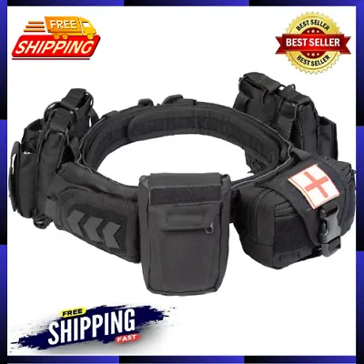 Tactical Battle Belt 7 In 1 Law Enforcement Tactical Duty Belts Airsoft Utility • $55.96