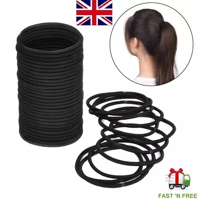 £1.69 • Buy BLACK HAIR BANDS Elastics Bobbles Kids Girls School Ponies Ties Accessory Lot UK