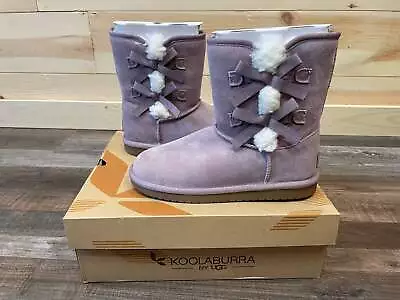 Kookaburra By UGG NIB! K Victoria Short Shadow Purple Fur Boots Kids Size 5 • $48