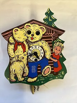 Beautiful Rare Vintage German Goldilocks Wall Cuckoo Clock.        It Works! • $42