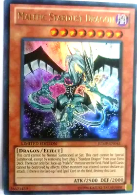 Yu Gi Oh Card - MALEFIC STARDUST DRAGON - JUMP-EN043 - ULTRA RARE • $11.88