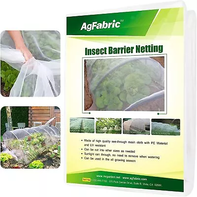Agfabric 2 Packs White Insect Barrier Mesh Netting Anti Garden Bird/Pest/Animals • $33.99