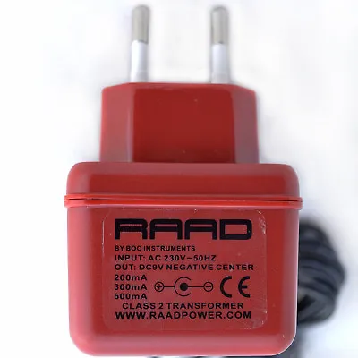 £34.95 • Buy RAAD EURO Regulated Power Supply DC 9V Adapter Guitar Effect Pedal Negative Tip