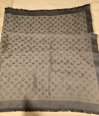 LOUIS VUITTON Shawl Monogram Shine Style Scarf  100%Authentic • £345