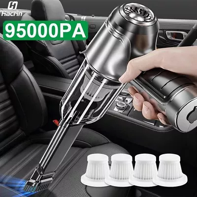 95000PA Wireless Car Vacuum Cleaner Handheld Vaccum Mini Power Suction Dust Blow • $37.99