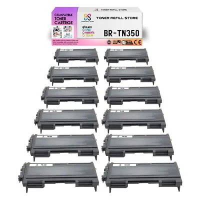 12Pk TRS TN350 Black Compatible For Brother HL2030 2040 2070N Toner Cartridge • $178.99