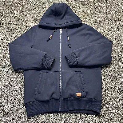 BUFFALO David Bitton Mens XL Full Zip Sherpa Lined Black Hoodie Jacket • $25