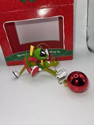 Looney Tunes Marvin The Martian K-9 Holding On Christmas Ornament • $49.99