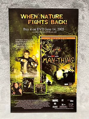 2005 Man-Thing DVD Print Ad/Poster Marvel Comics Horror Movie Film Swamp Thing • $9.99