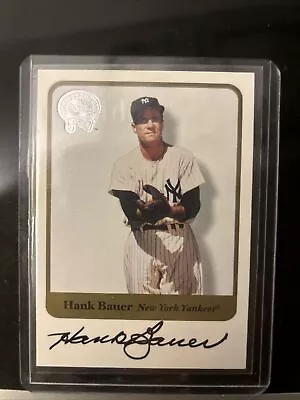 2001 Fleer Greats Of The Game Autographs #5 Hank Bauer New York Yankees Card • $0.99