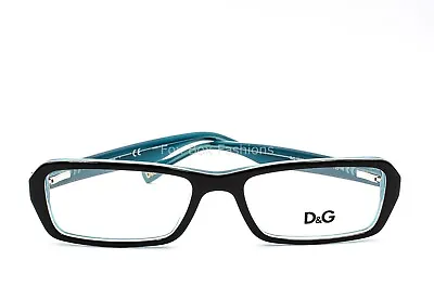 Dolce Gabbana D&G 1225 1870 Eyeglasses Glasses Black On Crystal Blue 52-16-135 • $40