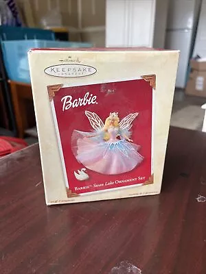 HALLMARK Keepsake 2003 BARBIE SWAN LAKE Christmas Ornament SET OF 2 Fairy NEW • $25