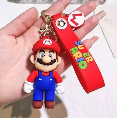 Mario 3D Rubber Keychain With Vibrant Red Strap And Pendant • $4.88