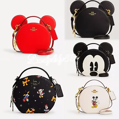 NWT Coach CM194 CM840 CM856 CM846 Disney X Coach Mickey Mouse Ear Bag & Canteen • $352.19