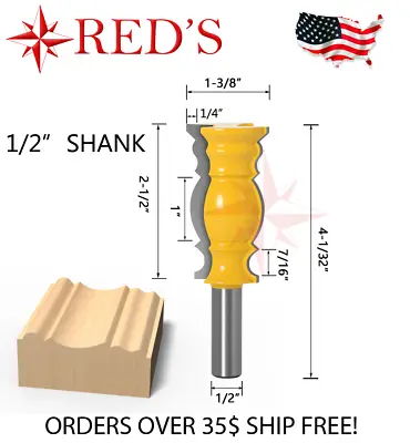 REDS Y80838-8 - 2-1/2  Crown Molding Router Bit 1/2  Shank  • $13.99