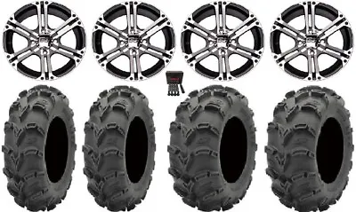 ITP SS212 14  Wheels Machined 27  Mud Lite XL Tires Yamaha Grizzly Rhino • $1126.18
