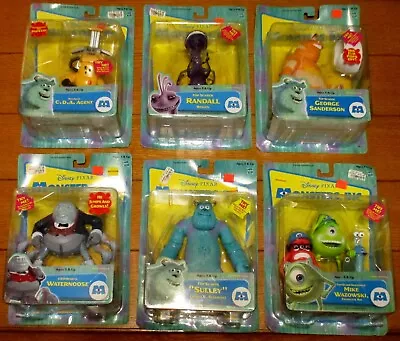 Disney Pixar  Monsters Inc. Complete SEALED Set (6) 2001 W/Sully +Mike Wazowski • $120