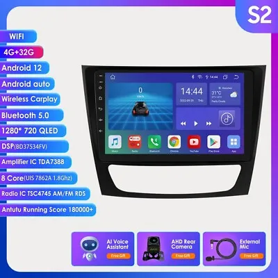 For Mercedes-Benz W211 W219 E320 Carplay Car GPS Radio Player Stereo Android 12 • $209.99