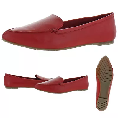 Me Too Women's Audra Nappa Leather Casual Slip On Flat Smoking Loafer Shoes • $39.99