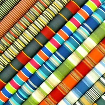 13 Colours -uv Resistant- Stripe Tough Waterproof Outdoor Canvas Fabric Material • £1.99