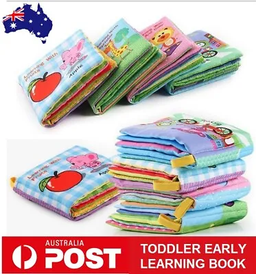 Baby Toddler Infant Development Education Soft Cloth Fabric Book Gift Toy • $5.99