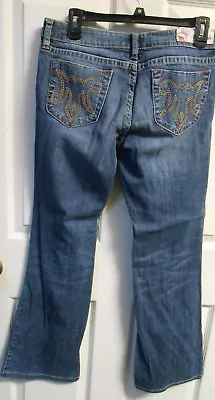 EUC Mek Denim Chicago Boot Cut Mid Rise Blue Denim Jeans 30 X 29* Hemmed BARGAIN • $34.95