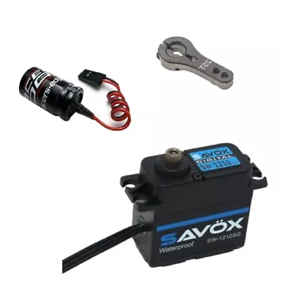 Combo Savox SW-1210SG-BE Waterproof Servo + Glitch Buster BLACK Aluminun Horn • $92.99