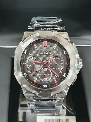 £109.99 • Buy Hugo Boss Supernova Gun Metal Watch Box 100% 1513361 New Warranty