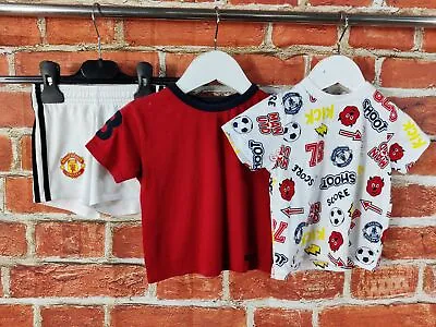 Baby Boy Bundle Age 6-9 Months Adidas Next Manchester United Shorts T-shirt 74cm • $12.43