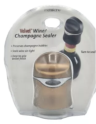 Metrokane Velvet Wine And Champagne Sealer Bronze • $14.99