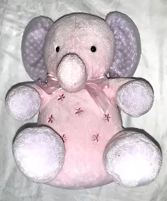 Carter's Just One Year Plush Elephant Stuffed Animal Music Pink Purple Wind-up • $13.88