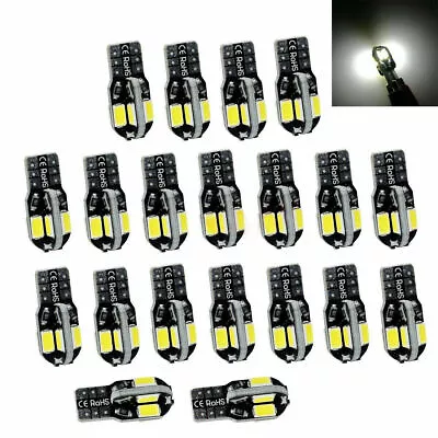 20Pcs 8 LED Lamps T10 HID 8 SMD Canbus NO ERROR 5730 WHITE Car Position W5W • $6.98