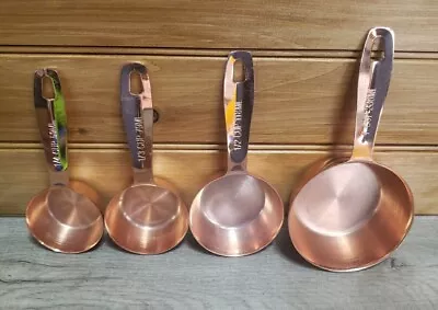 Copper Measuring Cups Stainless Steel 4 Piece Set Heavy Duty Pre-owned GC  • $21.92