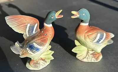 Vintage Victoria Ceramics Two Mallard Ducks Salt And Pepper Shakers Japan 1960 • $19.95