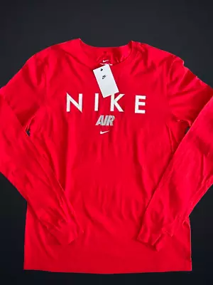 🔥 NWT Nike Air Men's Sz  2XL Sportswear Red Long Sleeves T-Shirt 🔥 • $24.50