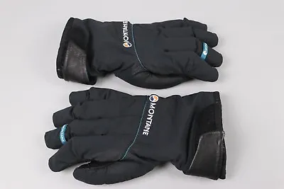 MONTANE Vintage Mens Black Leather/Polyester Insulated Gloves Size Large • $80