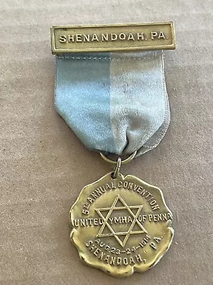 1914 Young Mens Hebrew Association 5th Convention  Metal Y.M.H.A. Shenandoah PA • $69