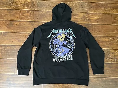 Official Metallica Mens Skeleton Graphic Hoodie Black Sweater EUC Size XXL • $40