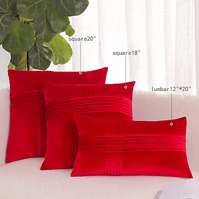 2 PACK Throw Pillow Covers Sofa Decor Velvet Cushion Cases Premium Cushion Cover • $9.95