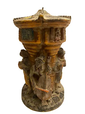 Vintage Johann Gunter German Hand Carved Musical Band Eternal Candle Diese Kerze • $37.46