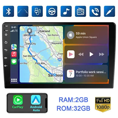 10.1  Double 2Din Touch Screen Android 12 Car Stereo Radio Carplay GPS Navi WiFi • $54.84