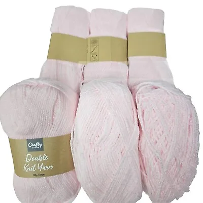 £5 • Buy Generic Labelled 550g  WOOL YARN Knitting Crochet DK Baby 👶 Pink