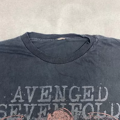 Avenged Sevenfold Graphic Band Tee Thrifted Vintage Style Size XL • $17.50