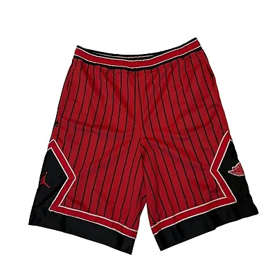 Vintage AIR JORDAN Pinstripe Wings Shorts Men’s Size M Red / Black • $19.88