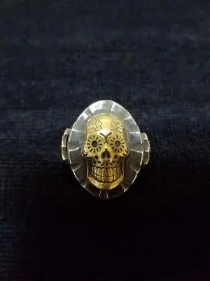 $350 • Buy Chaos Mexican Skull Silver Ring US8.5