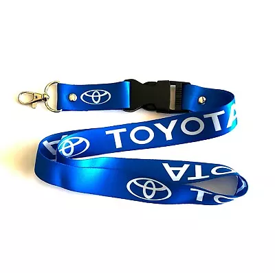 TOYOTA Lanyards 1 Inch X 22 Inch KeyChain ID Badge Cardholder BLUE • $12.99