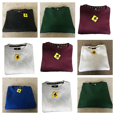 £8.99 • Buy Mens Plain Fleece Lined Work Sweatshirt Workwear Jumper Sweater Pullover