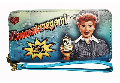 I Love Lucy Wallet Womens Blue Vitameatavegamin TV Comedy Graphic Fashion Gift • $19.79