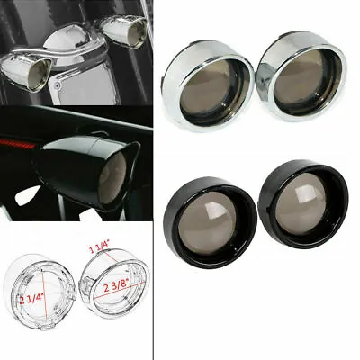 Turn Signal Lens Cover Guard Bezels Visor Trim Ring For Harley Softail Sportster • $21.83